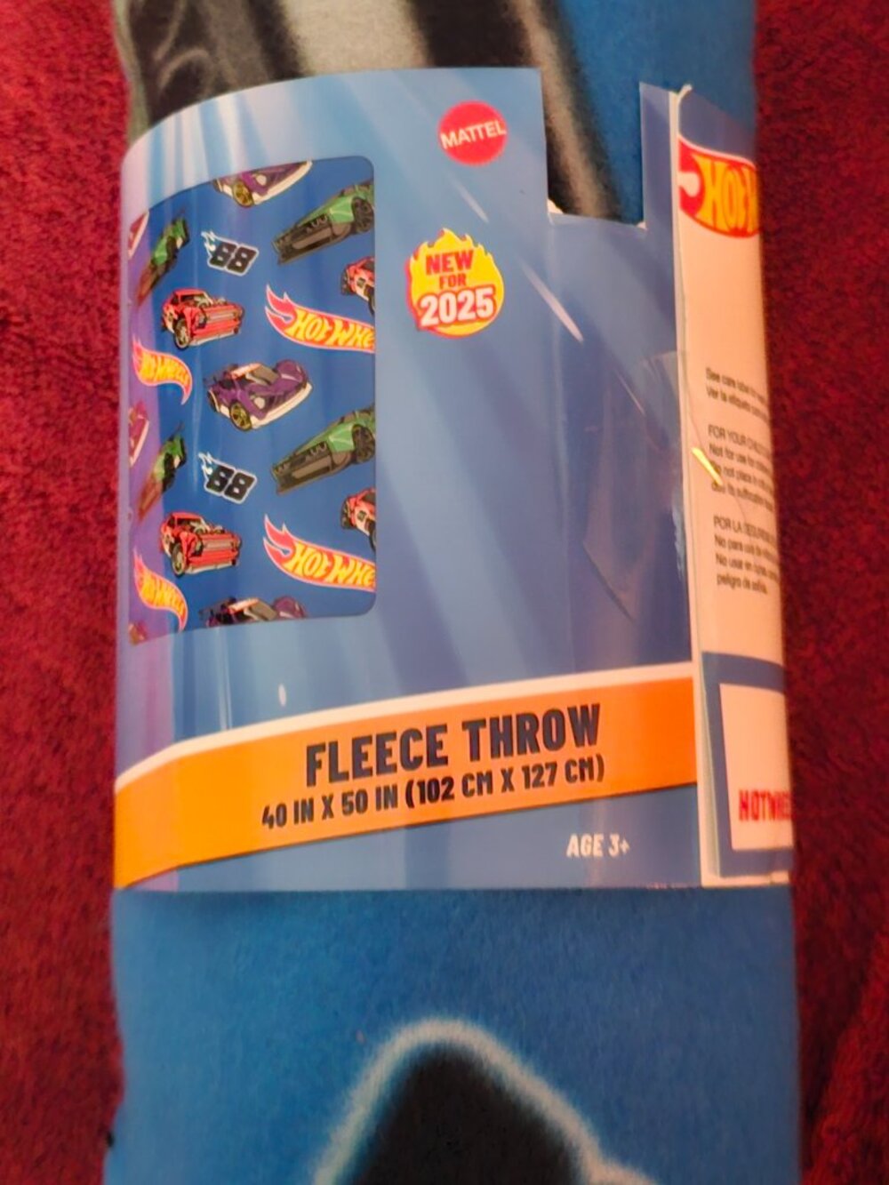 Mattel Hot Wheels Fleece 40" x 50" Travel Throw Blanket NEW